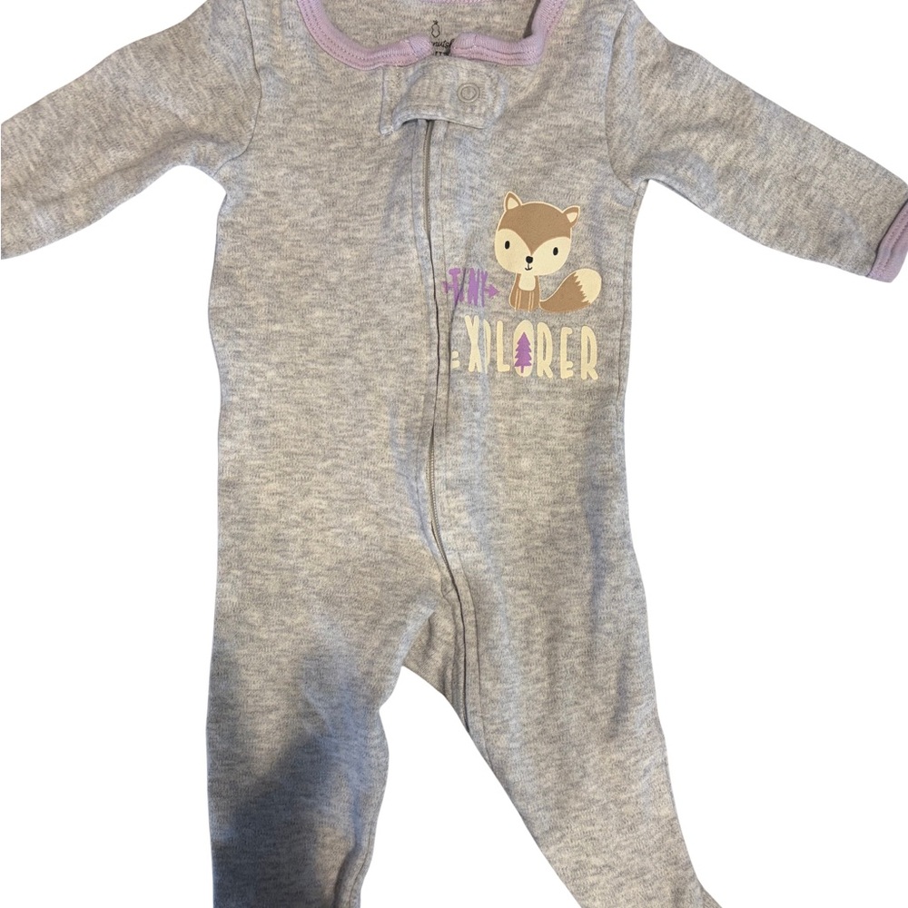 Adorable Gray Fox Kids Footie